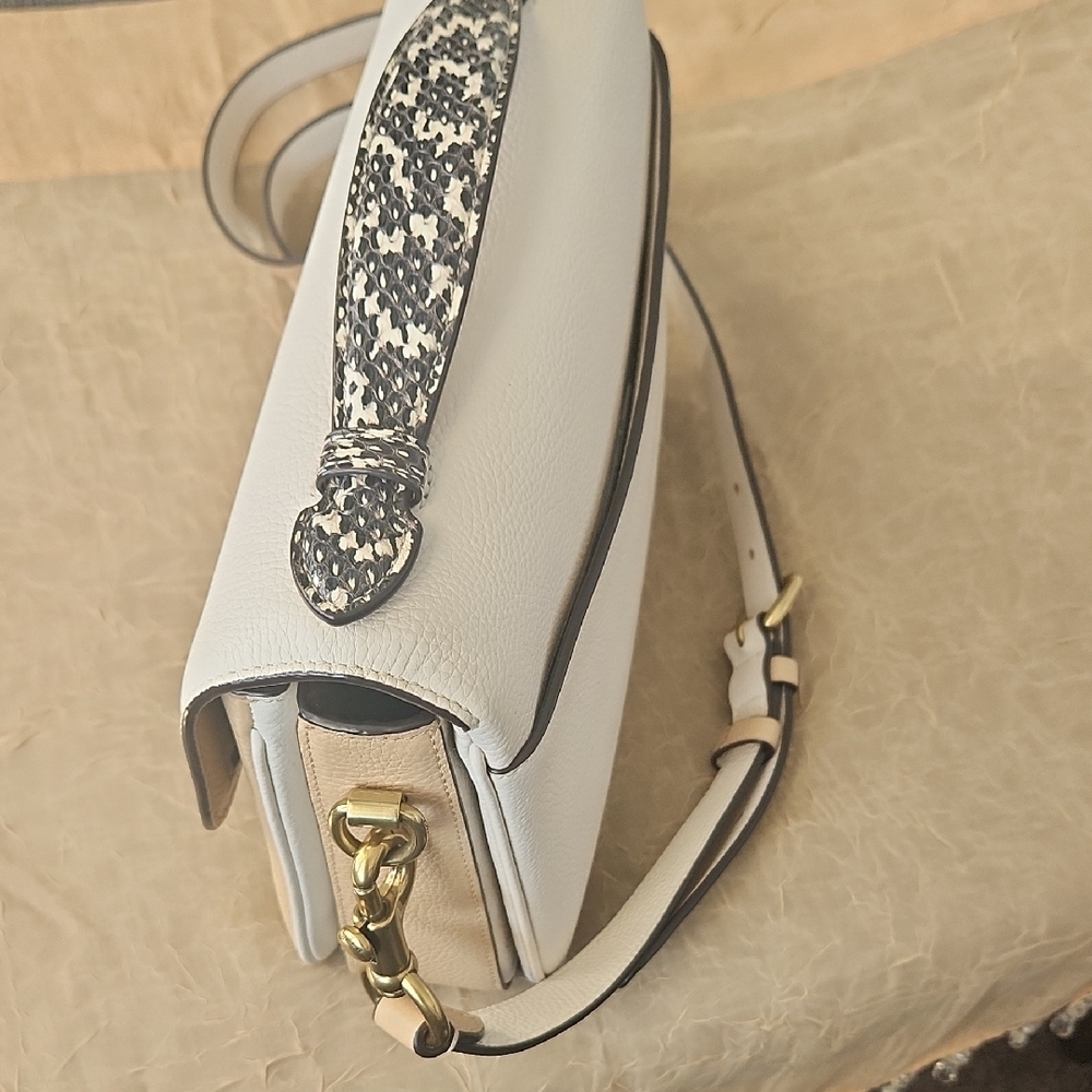 Cassie Crossbody Colorblock With Snakeskin Detail - Picture 2 of 8